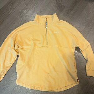 PINK Victoria's Secret Mustard Zip-Up Sweater